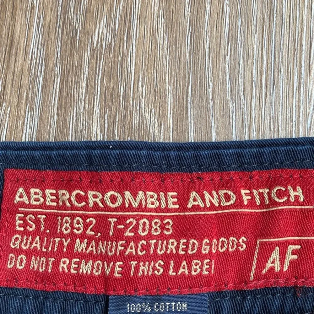 Vintage Y2k 90s Abercrombie & Fitch Dark Navy Blue Cargo Pants Sz XL - Picture 3 of 12